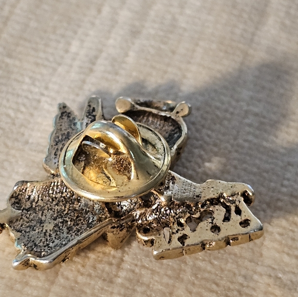 Brooch ASAP Flying Guardian Angel "As Soon As Possible" gold Tone Pin tie tack - Picture 3 of 6